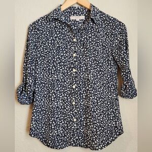 LOFT Navy Button Up